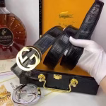 Designer Alligator Skin Seamless Belt - Image 8