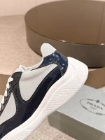 Prada America’s Cup Series Patent Leather Mesh Casual Athletic Sneakers - Image 6