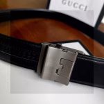 Gucci Hollowed-Out Automatic Snap Buckle Belt - Image 5