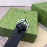 Gucci Original Top-Grain Cowhide Belt with Small Punching and Embossed G Pattern - Image 8