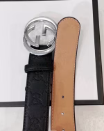 GUCCI All-Over Double G Embossed Belt - Image 5