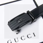 Gucci Matte-Finished Hollowed-Out Automatic Buckle Belt - Image 5