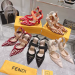 FENDI Breathable & Comfortable High-Heel Sandals and Single Shoes