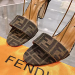 FENDI Delfina Strappy Metallic-Heel High-Heel Sandals - Image 5