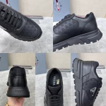 PRADA Leather and Nylon Spliced Sports Shoes - Image 9