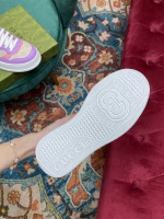Gucci Couples' Light Luxury Retro Classic Perforated White Sneakers - Image 5