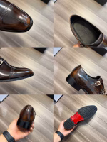 【Gucci】Gucci men's leather shoes in pearl-colored calfskin - Image 7