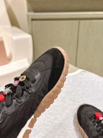 Miu Miu 2025 Spring-Summer Athletic American Retro Style Lace-Up Distressed Sneakers - Image 5