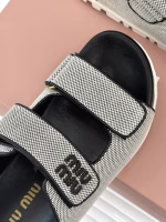Miu Miu 2025 Spring-Summer New Collection Velcro Beach Slippers for Women - Image 6