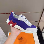 Hermès Dert Knit Calfskin Sneakers - Image 3