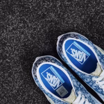 Vans Denim Blue and White Paisley Canvas Shoes - Image 7