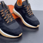 Hermès Latest High-Tech Canvas & Suede Goatskin Sneakers - Image 4
