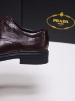 PRADA Slim-fit Business Leather Shoes with Soft Finish - Image 6