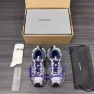 Balenciaga Phantom Sneaker 3XL Generation 10 Silver-Gray-Purple Distressed Trendy Running Shoes