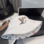 LV Louis Vuitton Classic White Bucket Hat - Image 7