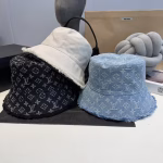 LV Louis Vuitton Denim Bucket Hat - Image 2