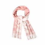 Chanel Classic Pink-White Double-Sided Color-Block Jacquard Scarf - Image 6