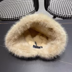 LV Autumn/Winter Thickened Plush Warm Earmuff Bucket Hat - Image 9