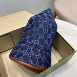 Gucci 2021 Denim Jacquard Bucket Hat - Image 6