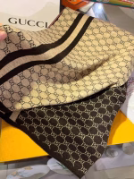 GUCCI Men's Classic Large G Jacquard Cashmere Scarf - Image 6