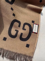 GUCCI Wool and Silk Blend GG Jacquard Scarf - Image 6