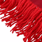LV Louis Vuitton Red Double-Sided Pure Cashmere Fringed Scarf - Image 6