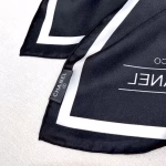 Chanel Classic Double C Portrait Twill Silk Square Scarf - Image 5