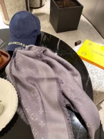 LV Classic Monogram Hidden Pattern Jacquard Square Scarf / Scarf / Silk Scarf - Image 8