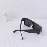LV Louis Vuitton Monogram Noir Square Sunglasses with Thick Temples (Replica Version) - Image 4