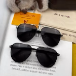 2025 New LV Louis Vuitton Aviator-Frame Sunglasses