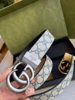 Gucci New Style Genuine Leather Double-Buckle Two-End Gift Box Belt - Image 4