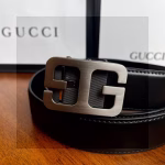Gucci Hollowed-Out Automatic Snap Buckle Belt - Image 6