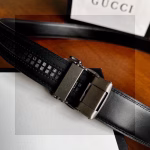 Gucci Gunmetal Double G Automatic Buckle Belt - Image 6