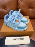Louis Vuitton Trainer Couple's Retro Basketball Sneakers - Image 2