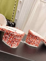 Chanel Counter Purchasing-Agent Level New Version Tweed Slippers - Image 2