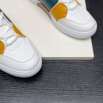 Zegna Smooth Leather Gradient Patchwork Low-Top Sneakers - Image 5