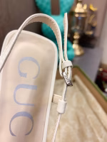 Gucci 2022 Spring/Summer New Style: Mesh Sandals with Rhinestones, Genuine Leather Sole & Small Square Toe - Image 3