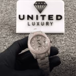 Rolex Datejust Two Tone Jubilee Fully Iced Out 126303 Replica - Image 5