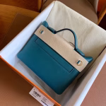 Hermes 24/24 Mini 21 Handmade Bag in Vert Bosphore Evercolor Leather - Image 6