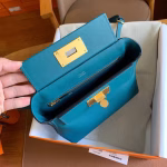 Hermes 24/24 Mini 21 Handmade Bag in Vert Bosphore Evercolor Leather - Image 4