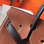Hermes Bi-Color Birkin 30cm Bag In Brown/Black Clemence Leather - Image 5