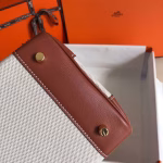 Hermes Birkin 30cm Bag In Canvas With Barenia Leather - Image 6