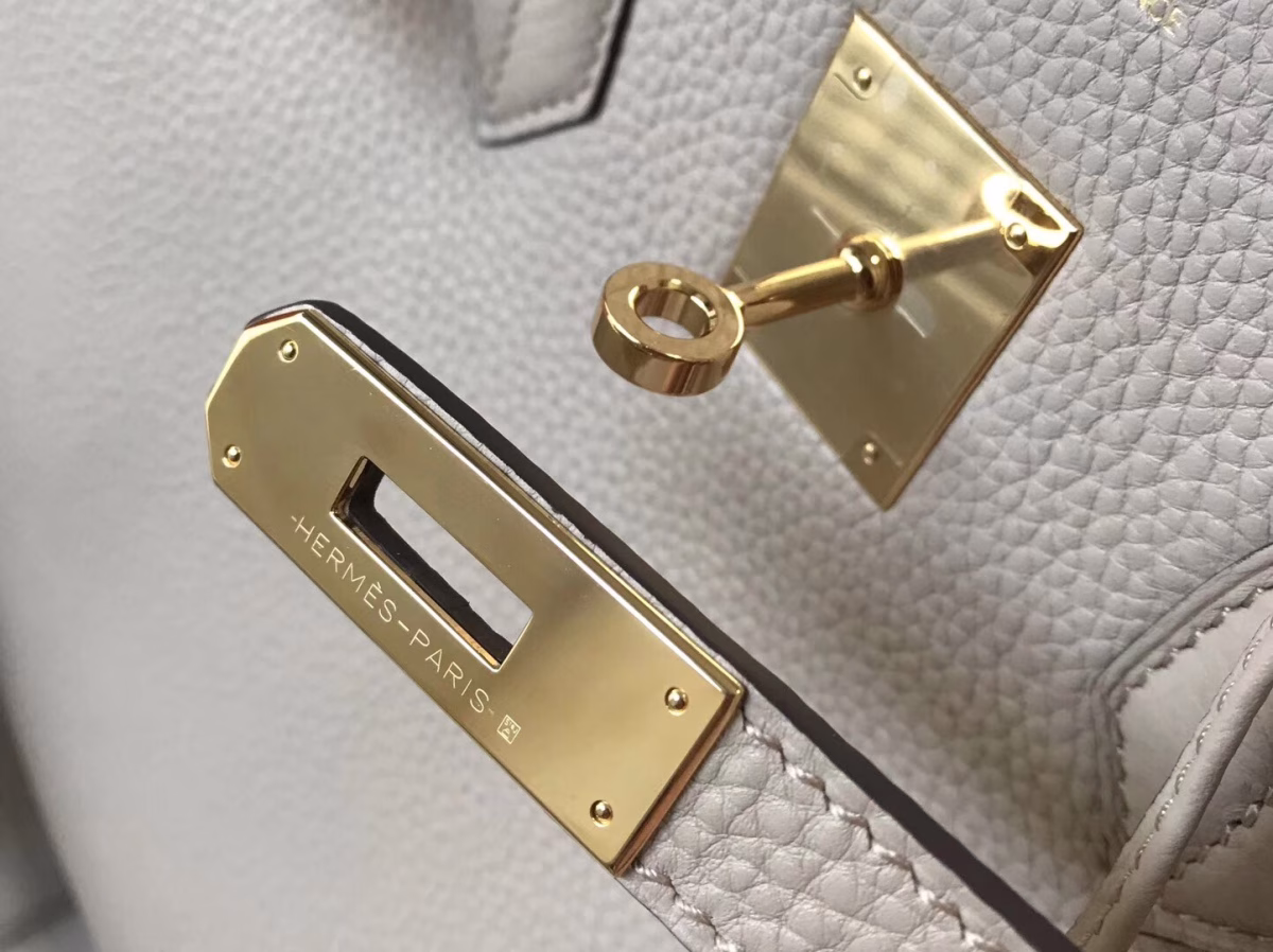 Hermes Birkin 30cm Bag In Argile Clemence Leather - Image 6