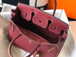 Hermes Birkin 30cm Bag In Bordeaux Clemence Leather - Image 2