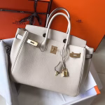 Hermes Birkin 30cm Bag In Beton Clemence Leather - Image 4