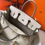 Hermes Birkin 30cm Bag In Beton Clemence Leather - Image 3