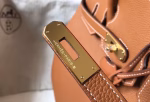 Hermes Birkin 30cm Bag In Gold Clemence Leather - Image 2