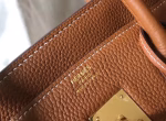 Hermes Birkin 30cm Bag In Gold Clemence Leather - Image 3