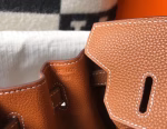 Hermes Birkin 30cm Bag In Gold Clemence Leather - Image 4