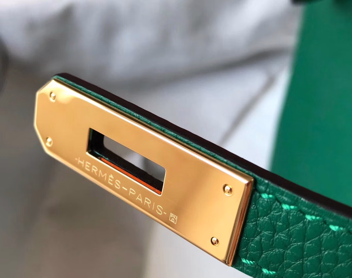 Hermes Birkin 30cm Bag In Malachite Clemence Leather - Image 8